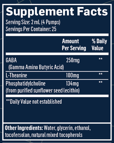 GABA with L-Theanine 1.7 fl oz Quicksilver Scientific Supplement - Conners Clinic